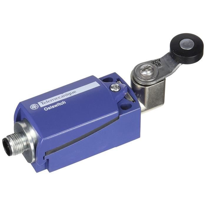 Schneider Electric Xckd2118 m12 Limit Switch M12, métal, 1-conduit 65 x 31 x 30 mm Plastique Roller Lever NC + No Snap M12 - XCKD21