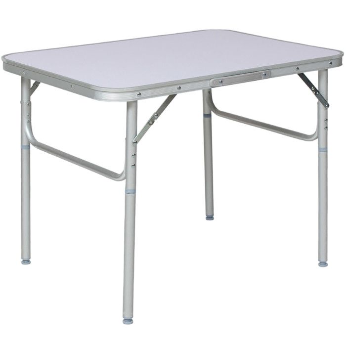 TECTAKE Table de Camping Pique Nique Pliante en Aluminium 75 cm x 55 cm x 68 cm Gris