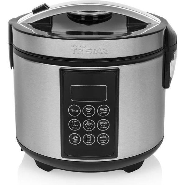 Tristar Cuiseur à riz numérique 500 W 1,5 L Acier inoxydable