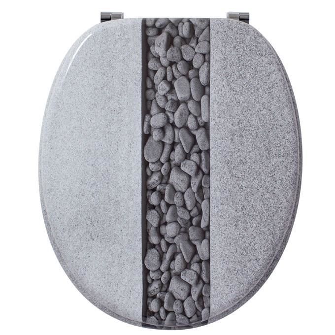 WIRQUIN Abattant Trendy Line Pierre - Bois compresse - Charnière inox