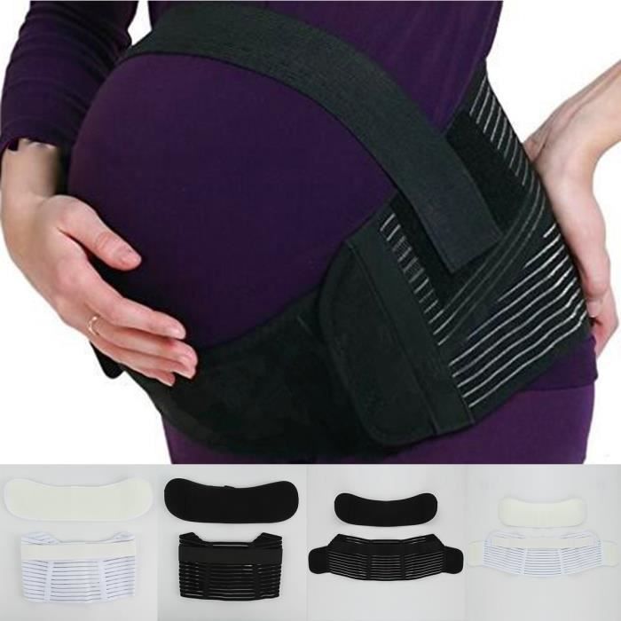 Ceinture ventrale, Ceinture de sécurité pour femme enceinte, Soutien prénatal pendant grossesse Maternité Abdomen Soutien (blanc M)