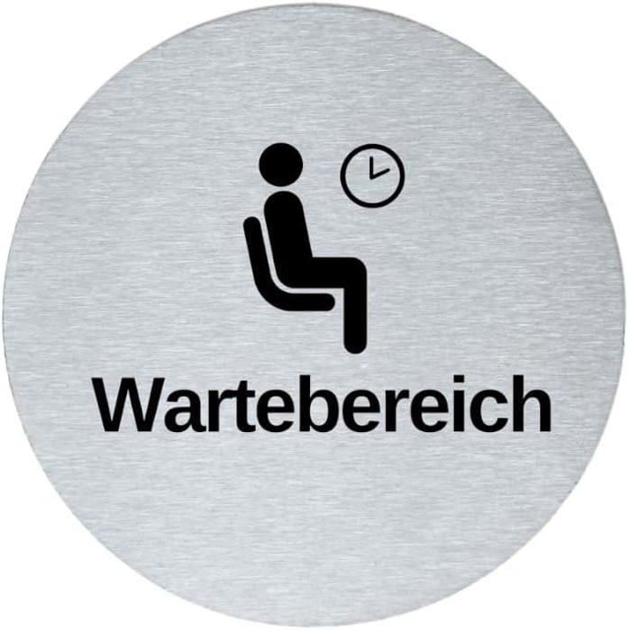 Stahl-design-tebart Plaque Signalétique Pictogramme Ronde 7,5 Cm En