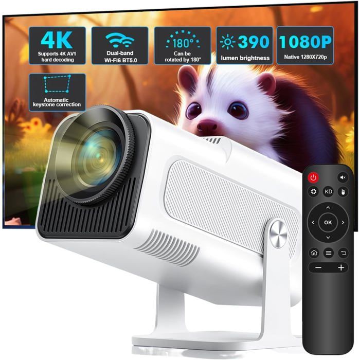 Projecteur Full Hd 14000 Lumens, Projecteur 4K Prend En Charge Avec