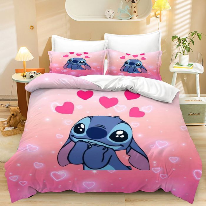 Housse de Couette 150x200 3D Imprimé en Microfibre Parure de lit 3 Pièces avec 2 Taie doreiller 65x65