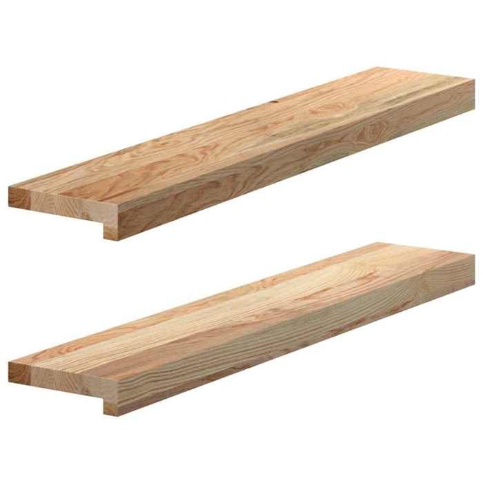 vidaXL Appuis de fenêtre 2 pcs non traité 80x15x2 cm bois chêne massif 4009086