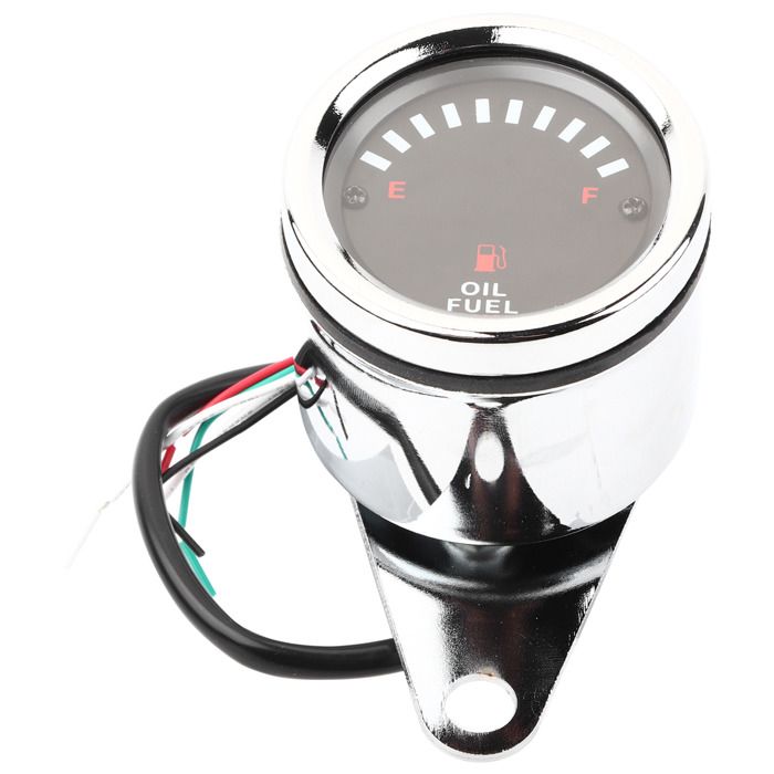 Jauge De Carburant LED 52mm DC12V - Indicateur Niveau Essence Moto Voiture Avec Résistance Réglable