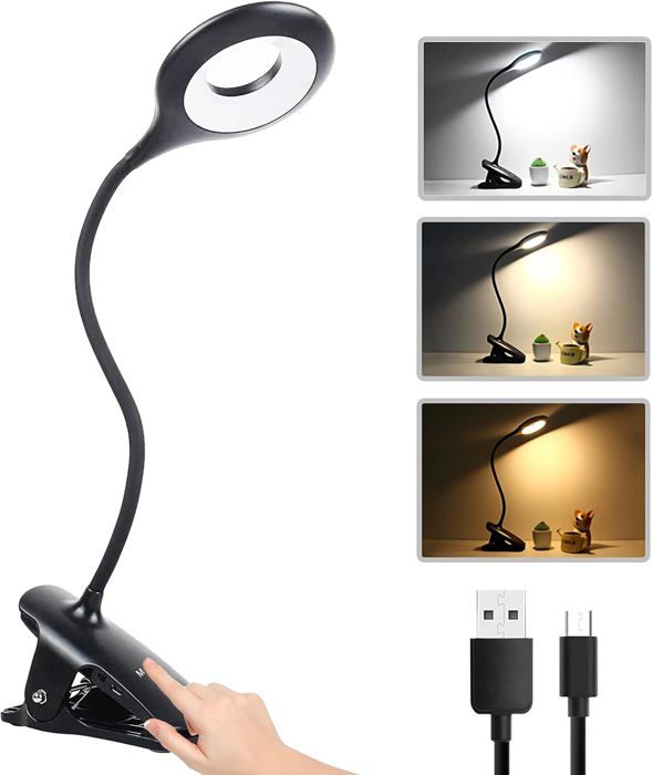 LED sans Fil Rechargeable Lampe de Lecture pour Livre avec 28 LEDs 3 Couleur et 3 Intensité Variable [Classe énergétique A+++]