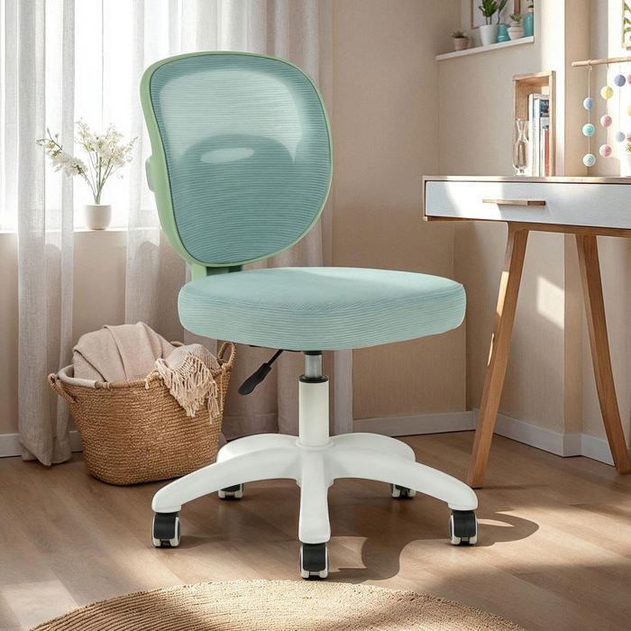 Chaise de bureau enfant MAYLA Vert Réglable en hauteur sans Accoudoirs Assise Rembourrée Confortable Chaise de bureau enfant MAYLA Vert Réglable en hauteur sans Accoudoirs Assise Rembourrée Confortable