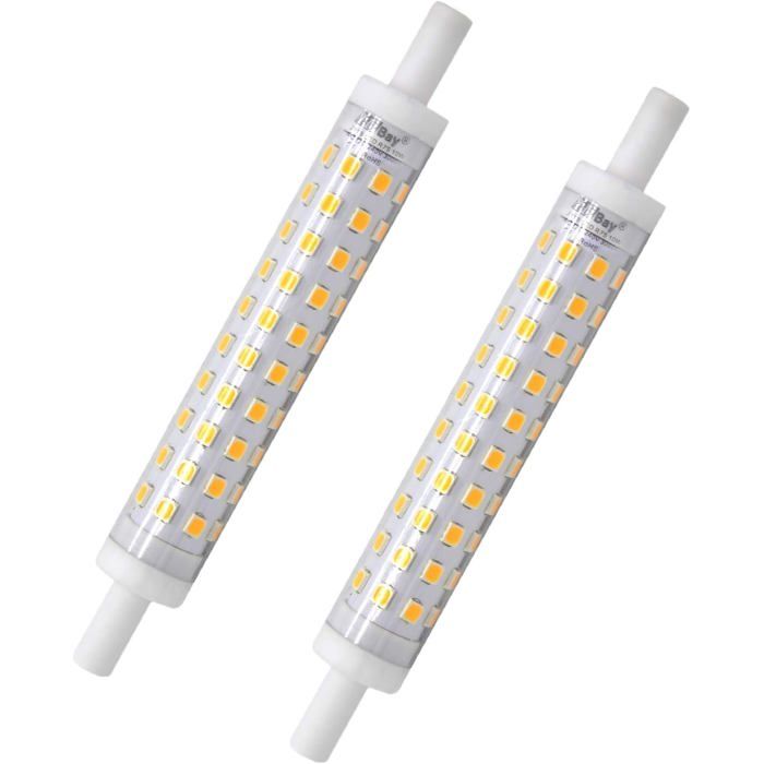 Ampoule LED R7s - AIMOONSA - J118 - 10 W (équiv. 80 W) - 3000 K (Blanc chaud) - 800 lm