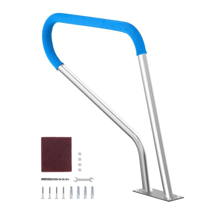 VEVOR Rail De Piscine 30x22 Garde-Corps Inox 304 - Main Courante 250LBS Avec Housse Bleue - Sécurité Et Confort