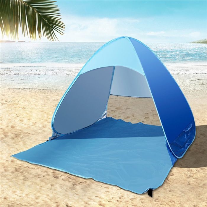 Tente De Plage Pop-up – UV 50+, 165x150x110 Cm, 0,99 Kg, Avec Piquets Et Sac, Pour 1-3 Personnes