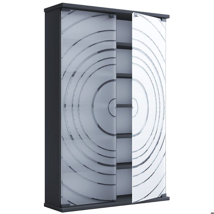 TilanoL citrine CD DVD 6 tablettes 2 portes anthracite. TilanoL citrine CD DVD 6 tablettes 2 portes anthracite.