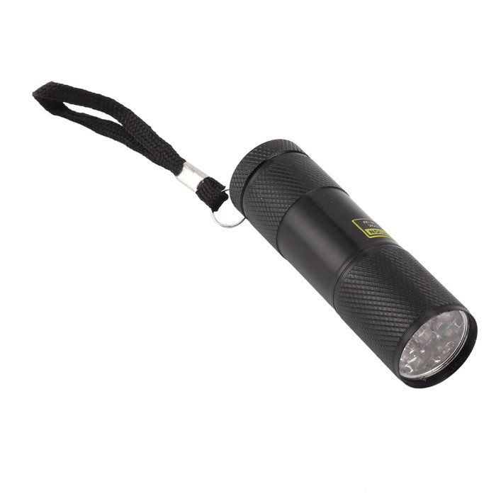 Petite lampe de poche UV - SHIPENOPHY - Modèle SHI - 9 LED 395nm - Alliage daluminium - Portable 30g