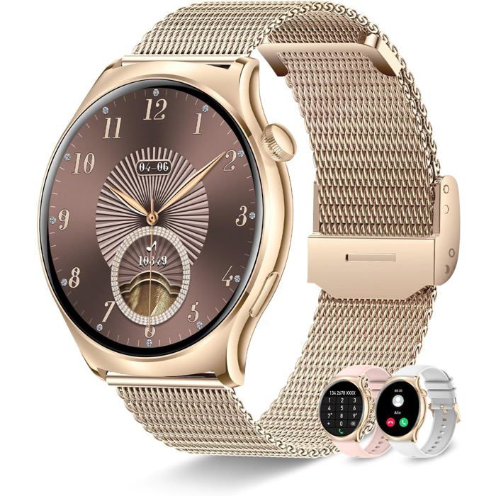 Montre Connectée Femme Avec Appel Bluetooth Affichage Permanent Écran Amoled Smartwatch Pour Android Ios Montre Sport Femme[YC819]