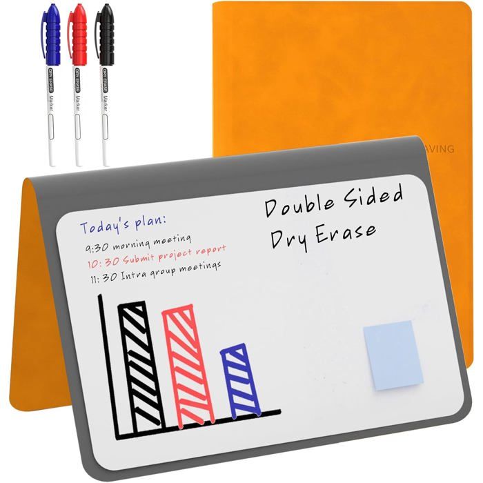 Mini Tableau NEWYES Mini tableau blanc, format A5, effaçable, portable, avec 3 ...