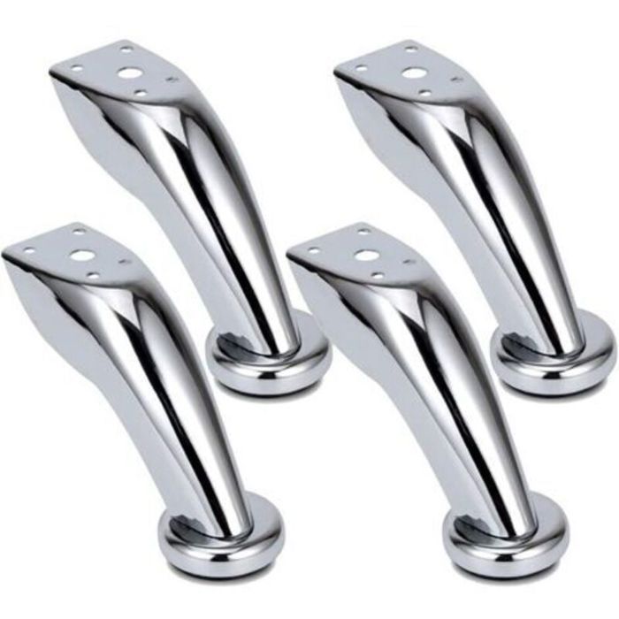 4 Pièces Pieds de Meubles Pieds Canapé Épais Acier Inoxydable Pieds Chromé Meubles Armoire Lit Canapé Pieds pour Canapés Cha...