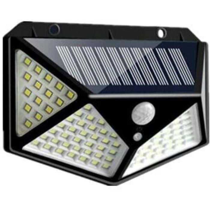 Lampe Solaire Exterieur Lumiere Solaire Exterieur avec Détecteur de Mouvement 100LED Spot Solaire IP65 Etanche Lampe Solaire