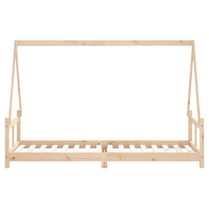 Cadre de lit pour enfants 80x200 cm bois de pin massif_2 ans garantie_70929
