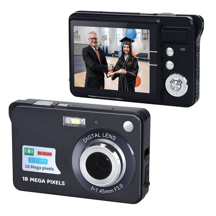Appareil photo numérique compact 44 MP - Noir - Zoom optique 16x - Fonction  pause et vidéo HD 1080p - Cdiscount Appareil Photo