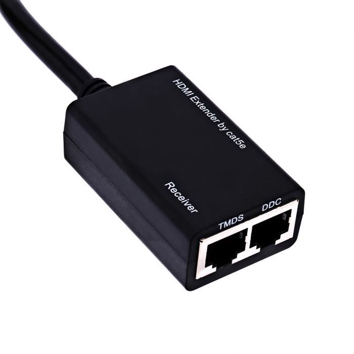 Extendeur HDMI Sur Câble Ethernet (RJ45) - Pour Transmettre Le Signal HDMI Jusqu'à 30m En 1080p - Nécessite Câble CAT5e/6 Cuivre - Paire émetteur/récepteur - 3