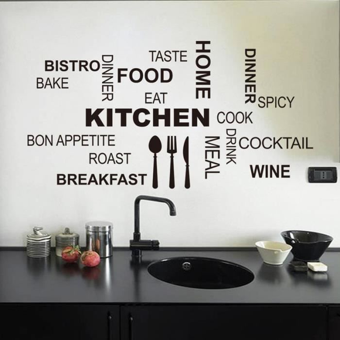 Autocollant mural en vinyle pour cuisine, décoration de la maison, salle à  manger, cuisine, vin, café, stickers muraux, autocollant mural - AliExpress