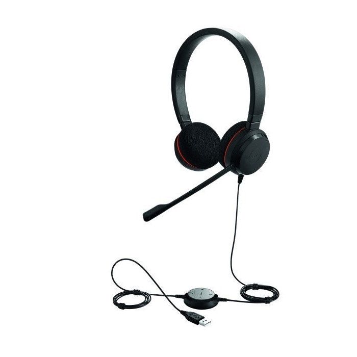 Micro-casque filaire stéréo JABRA Evolve 20 MS pour softphones VoIP