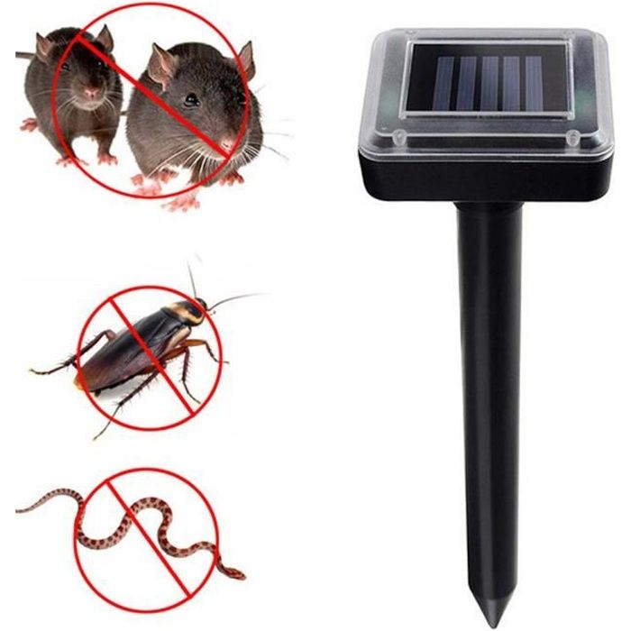 Kabalo 4 x Énergie solaire ultrasons répulseur taupe pour jardin - aussi pour rats, souris, campagnol etc - Répulsif anti taupes