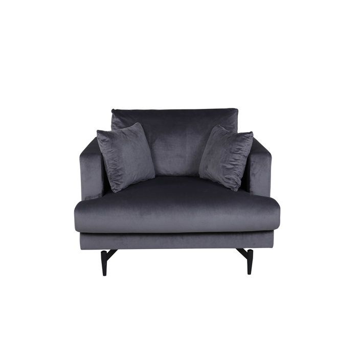 Sofia Fauteuil en velours gris foncé. Sofia Fauteuil en velours gris foncé.