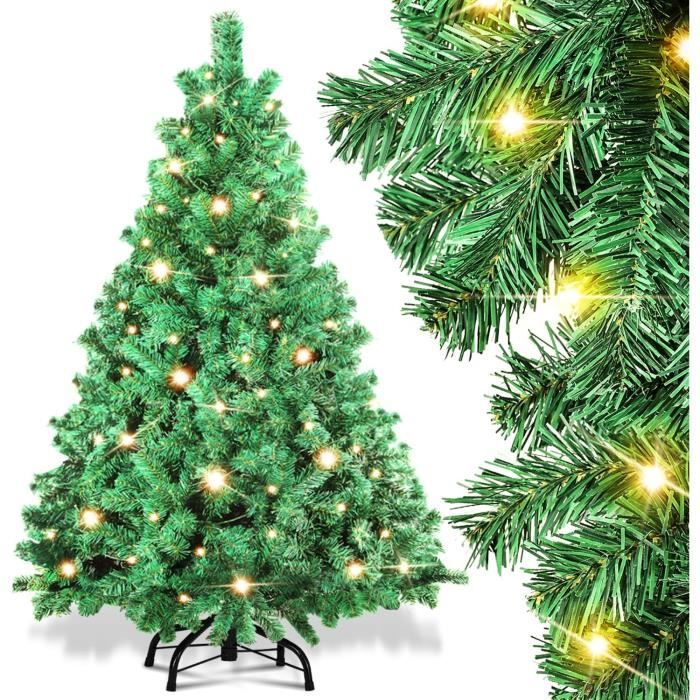Sapin De Noël Artificiel Avec Éclairage, 120 Cm Led Avec Support En