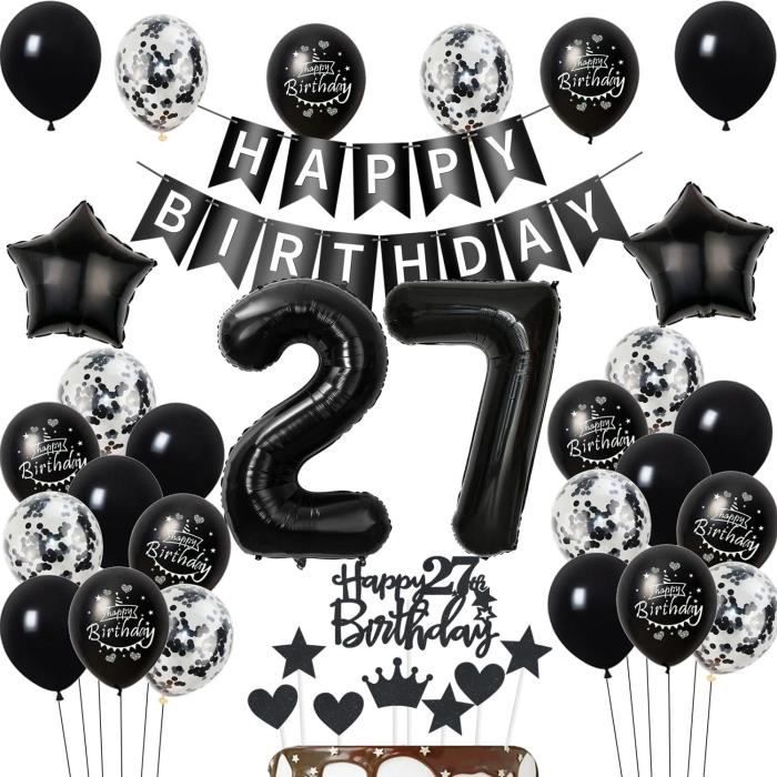 Ballons 27 Ans Anniversaire Garcon Fille Vert, Décoration Anniversaire