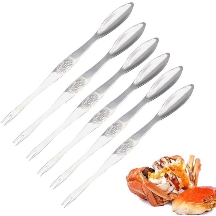 Demeuble Pics De Fourchettes De Fruits De Mer Outils De Cueillette De Crabe Et De Homard En Acier Inoxydable Pack De 6 Achat Vente Fourchette De Table Soldes Sur