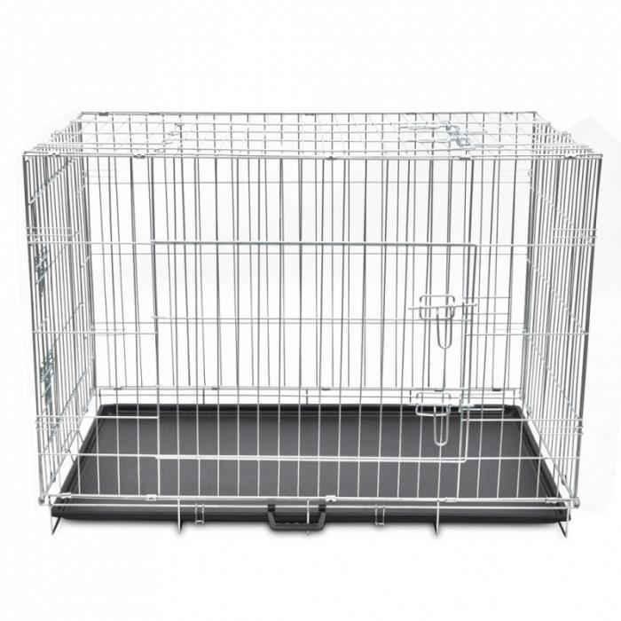 Cage En Metal Pliable Pour Chien Acier Galvanise 109 X 70 X 78 Cm Cdiscount Animalerie