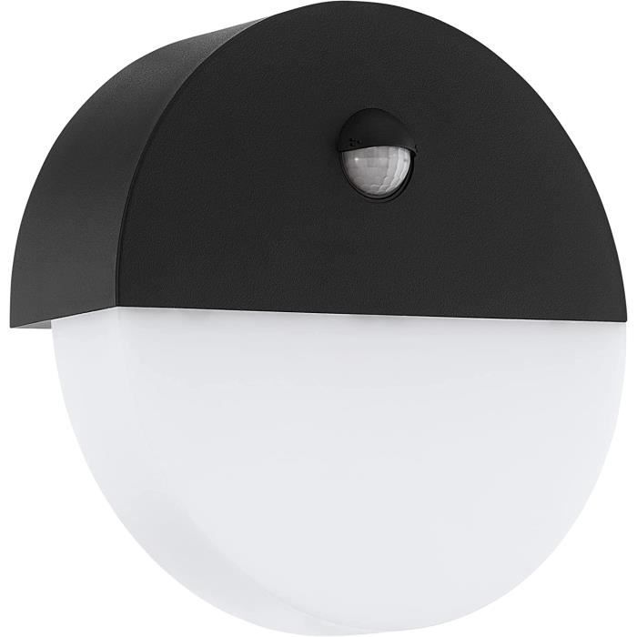 Applique Murale Extérieure LED 30W - Noir, Détecteur Crépuscule/aube, IP65, 240V