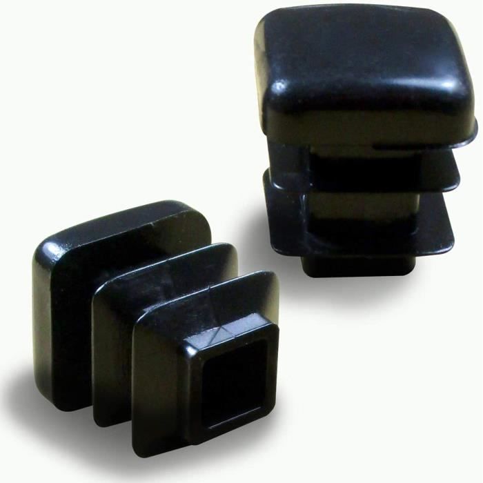 Embout Bouchon Ailettes PVC Pour Tube Carré 50mm + Pied Réglable M8 - Neuf