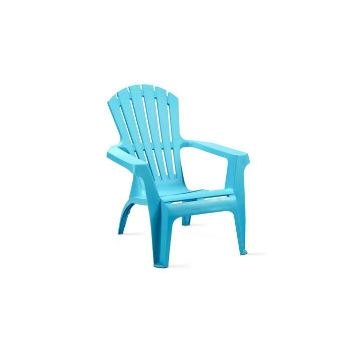 Fauteuil de jardin plastique Grand fauteuil confort Bleu Cdiscount Jardin