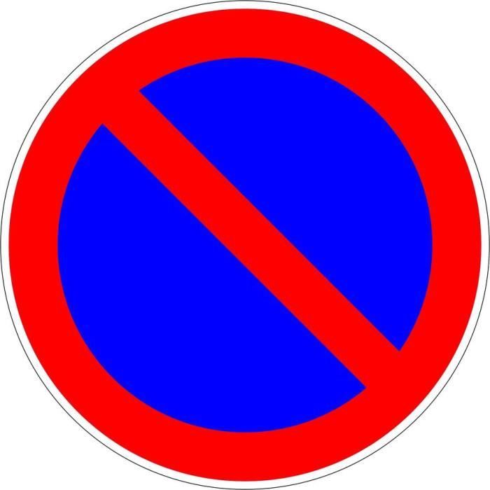 Autocollant sticker ne pas stationner interdit panneau - Cdiscount Auto