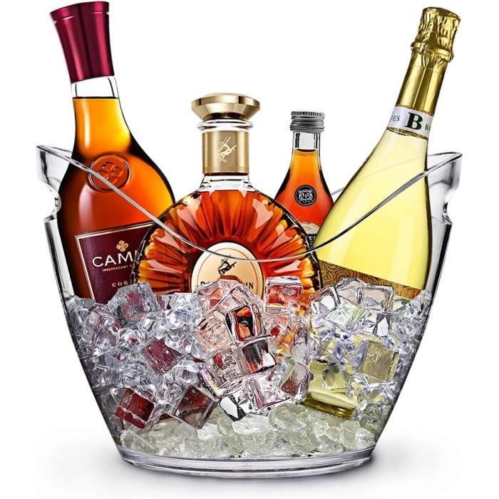 Beer Bottle Bucket Seau à Glace En Acier Inoxydable Seau à Champagne Vin Rouge Bière Froide Seau à Glace Bar Isolation Seau à Vin De Glace Avec Poignée Seau à Glace Seau