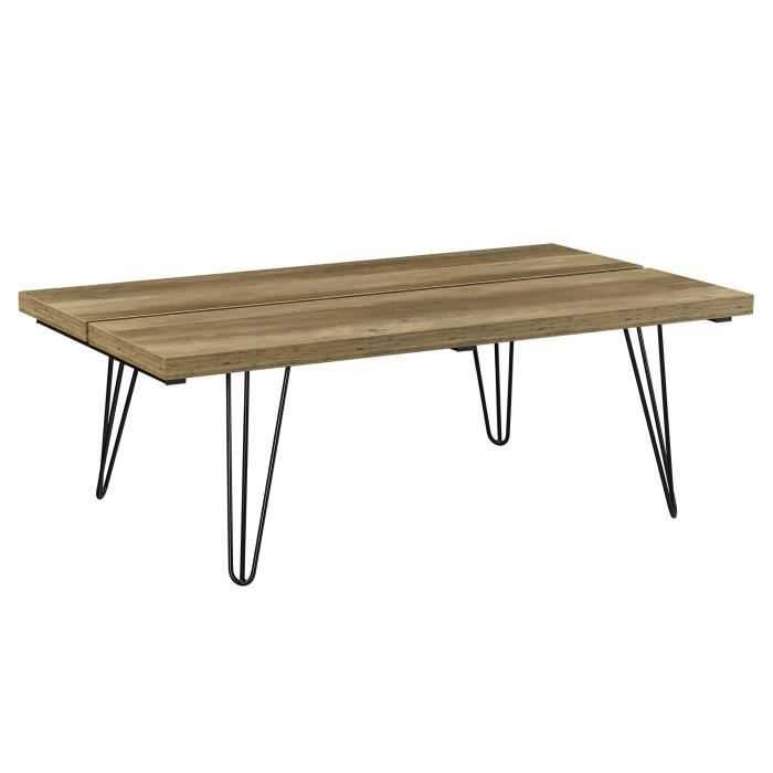 En Casa Table Basse Moderne Plateau Mdf Pieds De Table En Epingle A Cheveux 100cm X 65cm X 35cm Bois Achat Vente Table Basse En Casa Table Basse Moderne Cdiscount