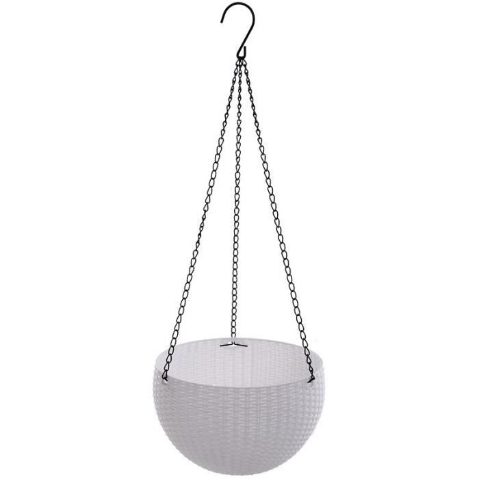 Pot De Fleurs Suspendu Métal - Panier Minimaliste Avec Chaîne - Idéal Succulentes Et Plantes Intérieur Extérieur