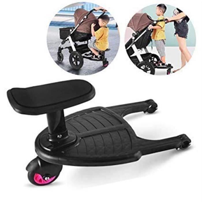Marche Pied Poussette Planche A Roulette Poussette avec Siège,Siège  Amovible Et Assemblable,35x26cm( Pink) - Cdiscount Prêt-à-Porter