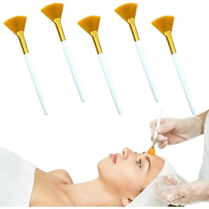 Lot De 6 Pinceaux Applicateurs Pour Masque Facial - Multi-couleurs - Neuf Sous Emballage - Éponge, Aluminium, Bois