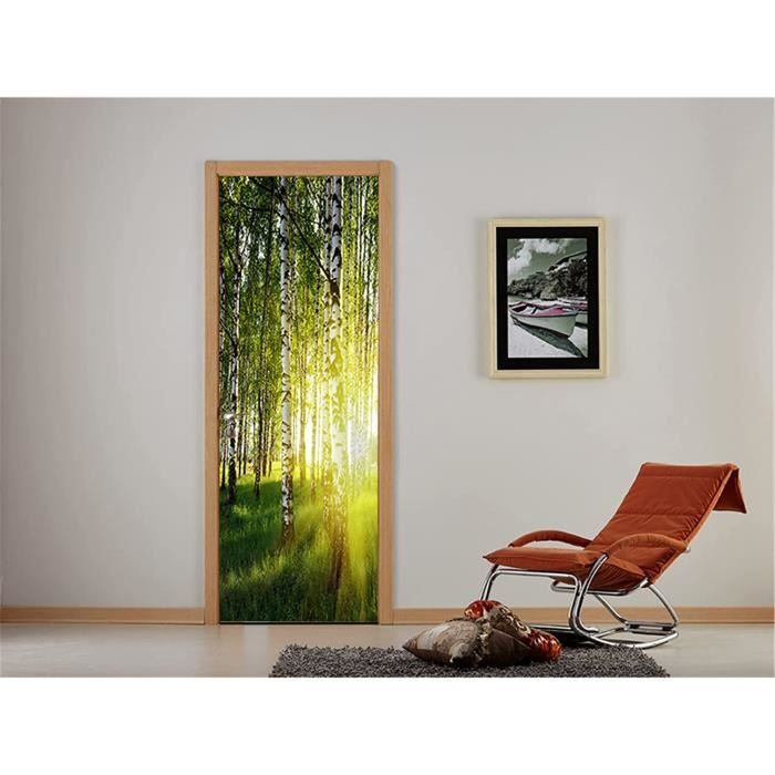 3d Stickers Porte Porte Animal Chat Noir Auto-AdhéSif Murale DéCoration De La Maison Stickers Muraux