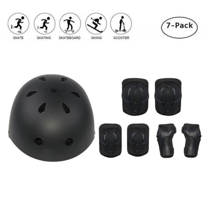 Kit De Protection Enfant Pour Skate, Vélo, Roller - Genouillères, Coudières, Protège-poignets, Réglables, Taille 3-10 Ans