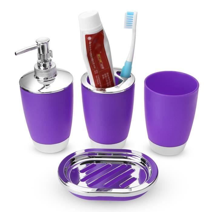 Ss 33 Tempsa 4pcs Set D Accessoires Salle De Bains Givre Porte