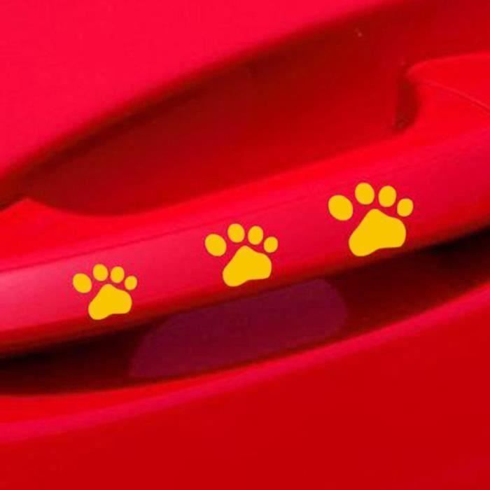 6 Autocollants Pattes De Chien/chat - Haute Qualité, Résistants Aux UV Et Lavage - Pour Voiture, Moto, Laptop - 6
