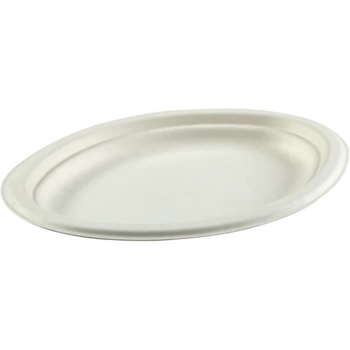 Assiette ovale_ par unité