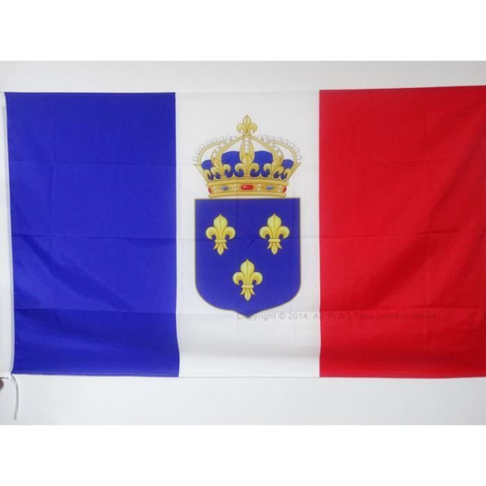 Drapeau Monarchie constitutionnelle française 90x60cm - Royaume de France -  royaliste Haute qualité - Cdiscount Maison