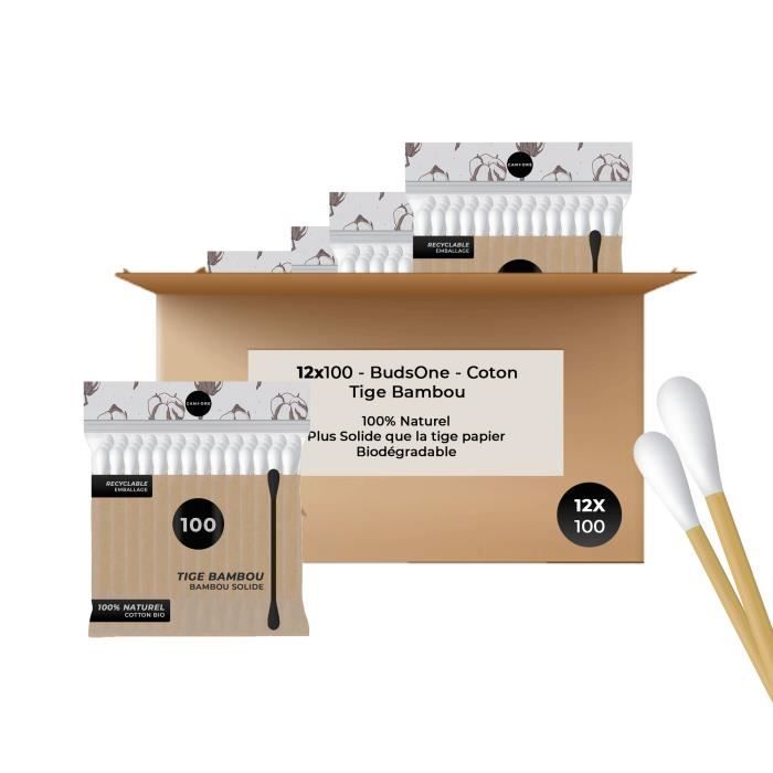 Batonnet En Bambou Solide 100 Cotons-tiges Bambou 20 Pads Coton Bio - Écologique Batonnet Bambou Batonnet En Bambou Solide 100 Cotons-tiges Bambou 20 Pads Coton Bio - Écologique Batonnet Bambou