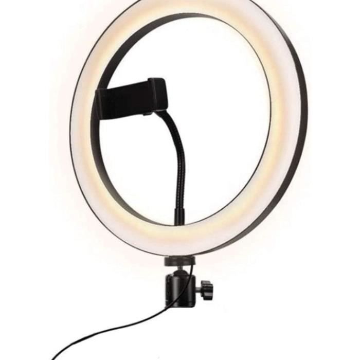 Mini Table Ronde Lumière Anneau 10 Selfie Bague Avec Support De Trépied  Extensible De 39,4 Titulaire De Téléphone Flexible[x5447] - Cdiscount  Appareil Photo