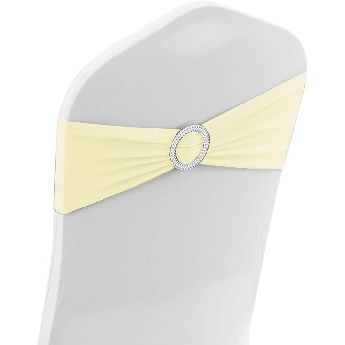 Lot De 12 Rubans De Chaise En élasthanne Doré - Décoration De